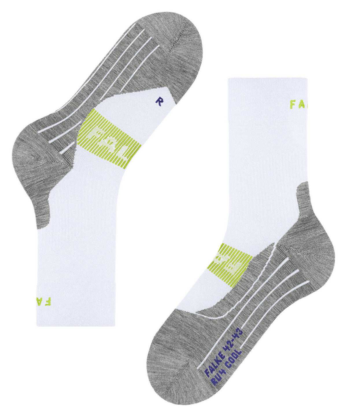 Falke RU4 Endurance Cool Running Socks Miesten Sukat Valkoinen | 58630ENTO