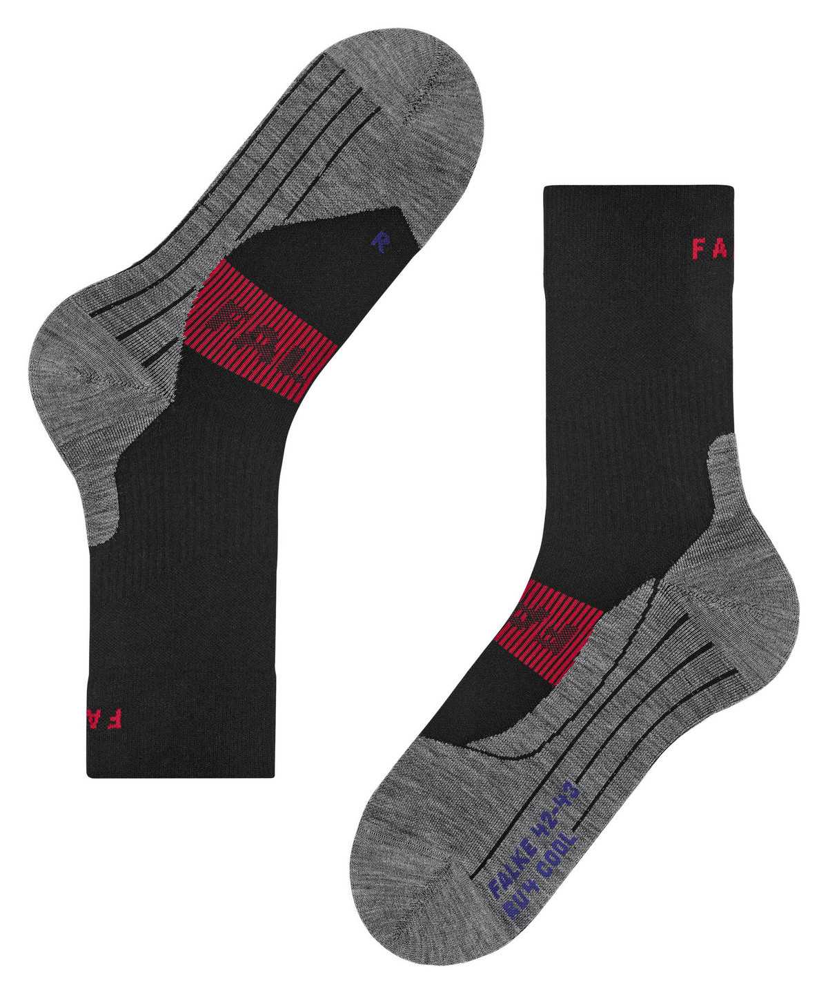 Falke RU4 Endurance Cool Running Socks Miesten Sukat Mustat | 74812CLHO