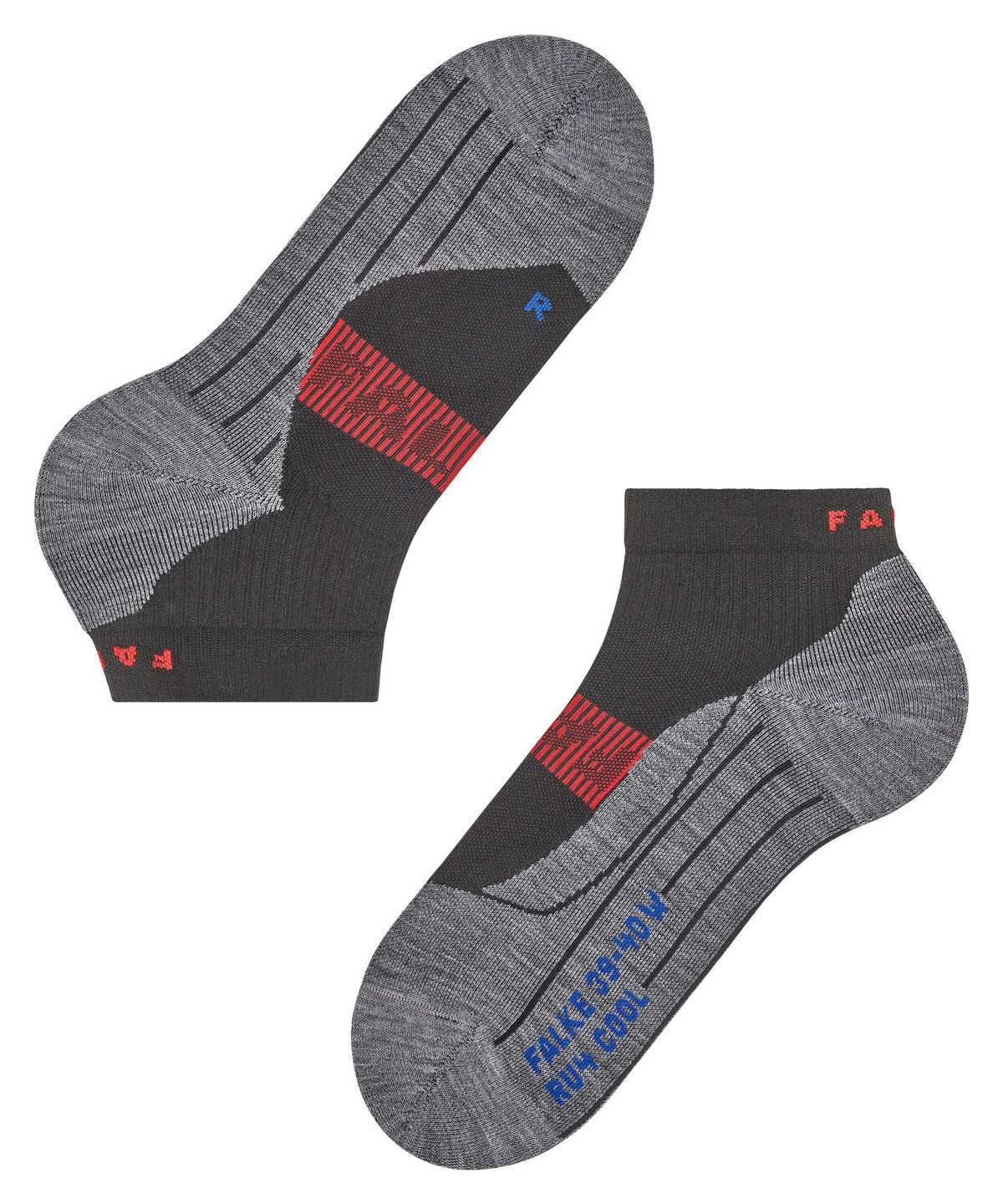 Falke RU4 Endurance Cool Short Running Short sock Naisten Sports Socks Mustat | 30285DOAN