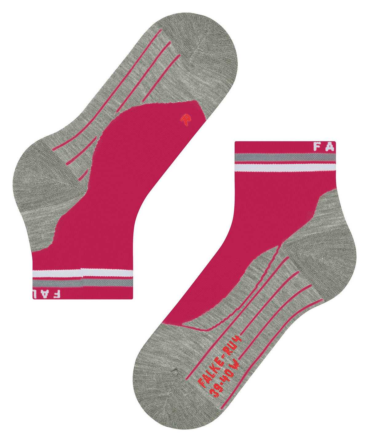 Falke RU4 Endurance Short Reflect Running Short sock Naisten Sports Socks Punainen | 89261KZDO