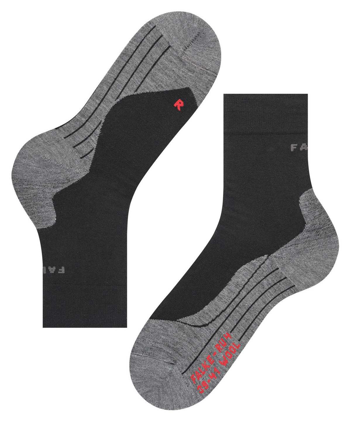 Falke RU4 Endurance Wool Running Socks Miesten Sukat Mustat | 94658CQBV