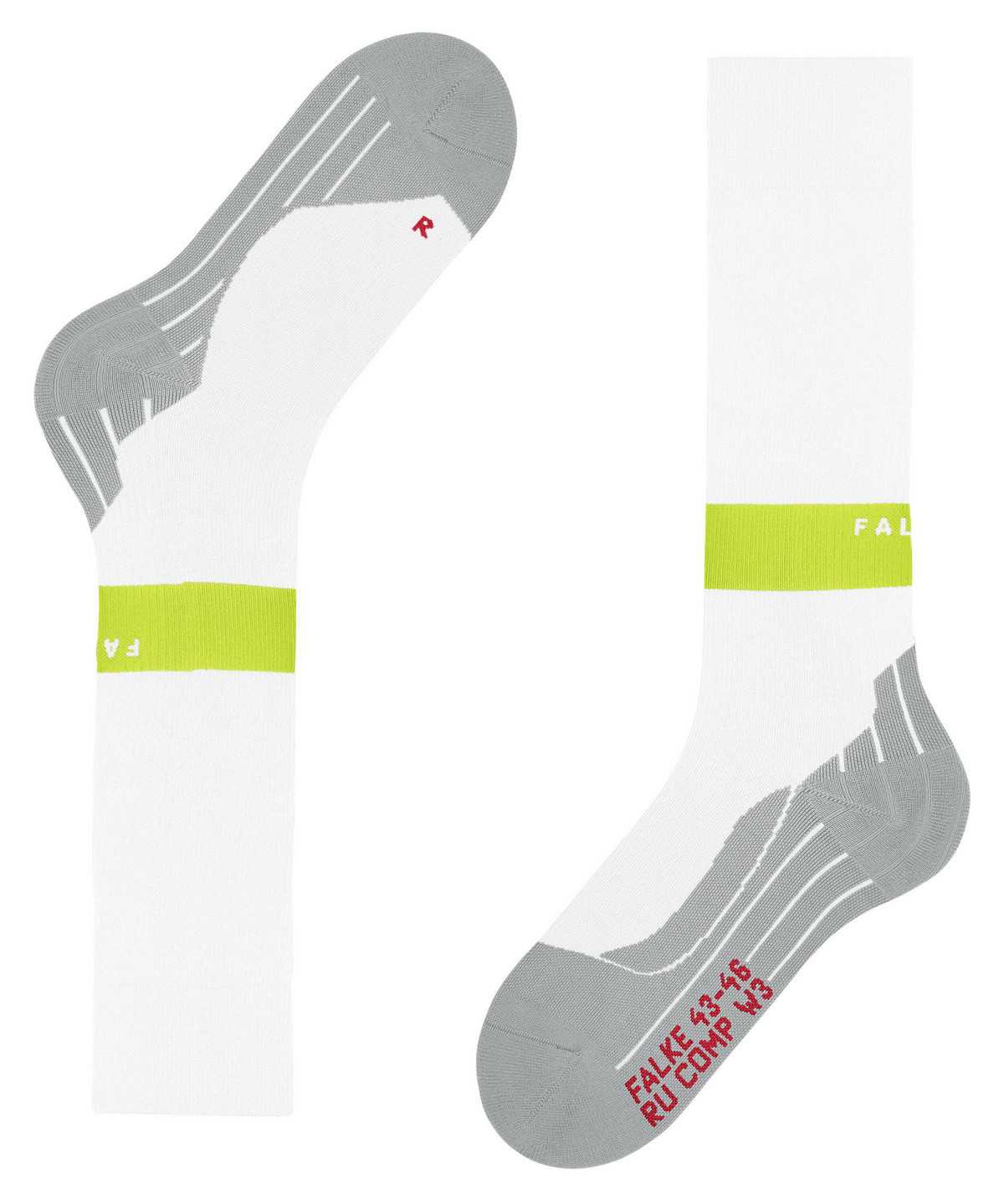 Falke RU Compression Energy Running Knee-high Socks Miesten Sukat Valkoinen | 49652HGWL