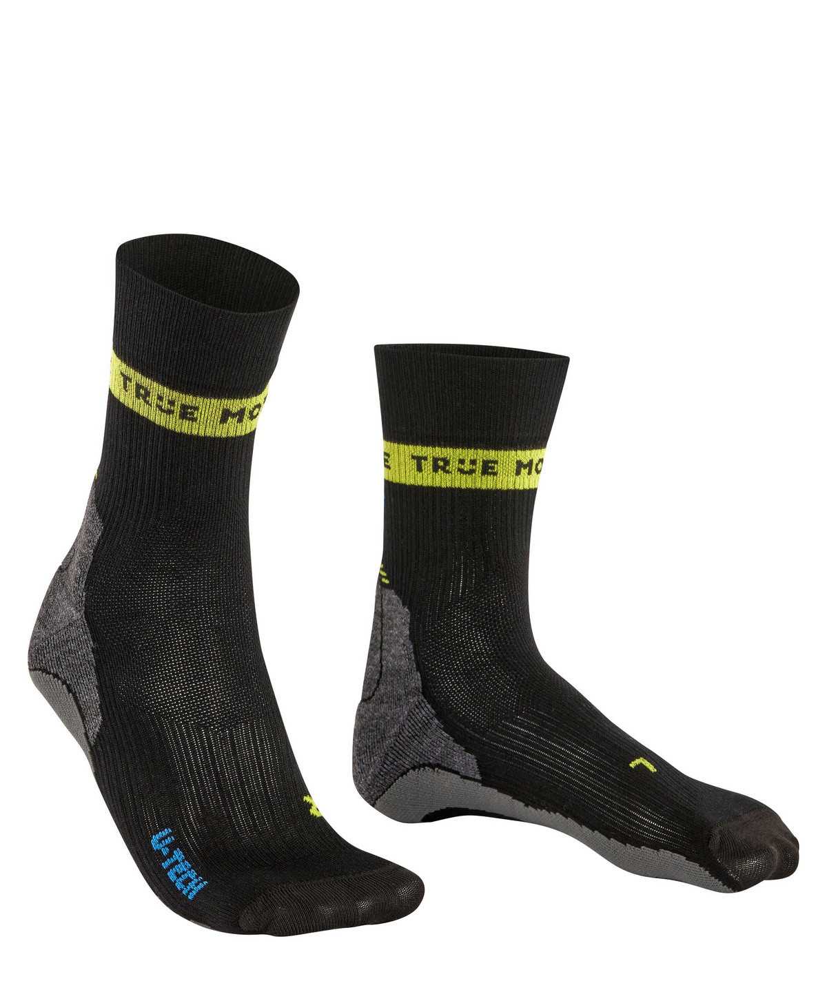 Falke RU True Motion Aion Running Socks Miesten Sukat Mustat | 75619PMVW