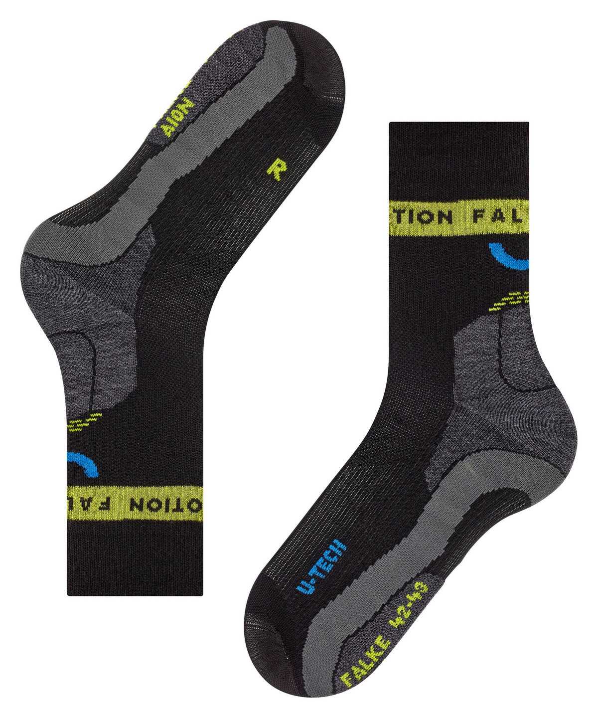 Falke RU True Motion Aion Running Socks Miesten Sukat Mustat | 75619PMVW