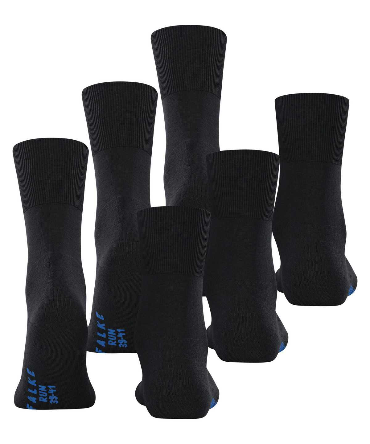 Falke Run 3-Pack Socks Miesten Sukat Mustat | 52738SRMP