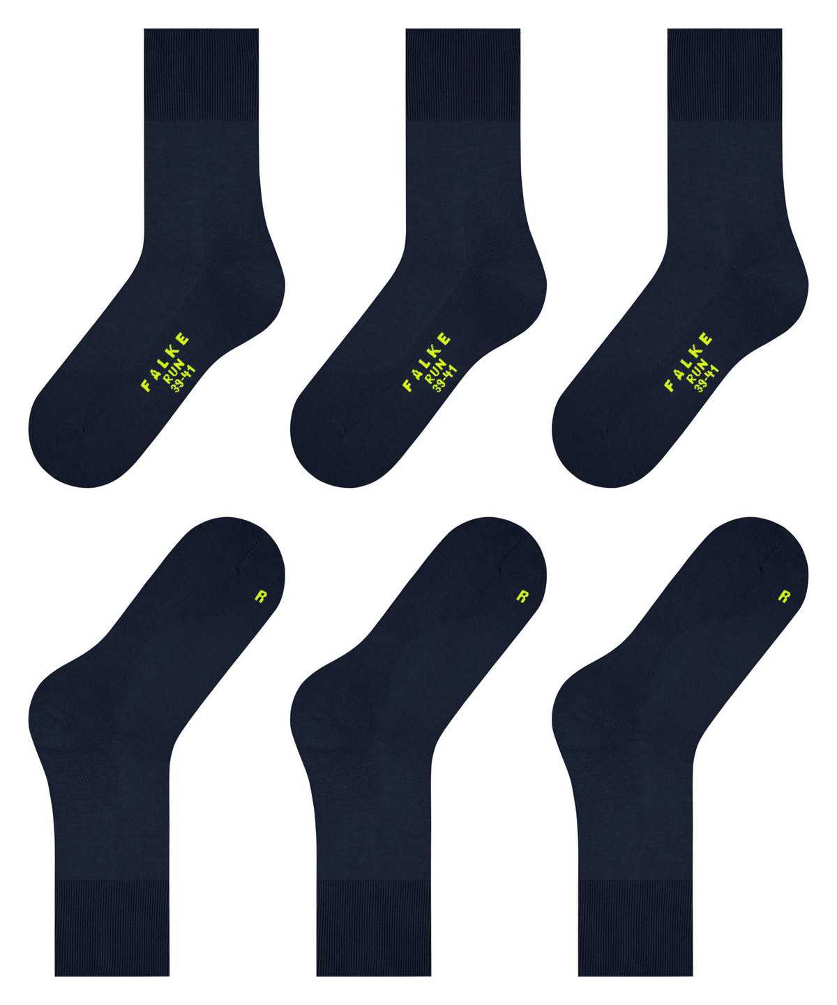 Falke Run 3-Pack Socks Miesten Sukat Sininen | 67103ZJHN