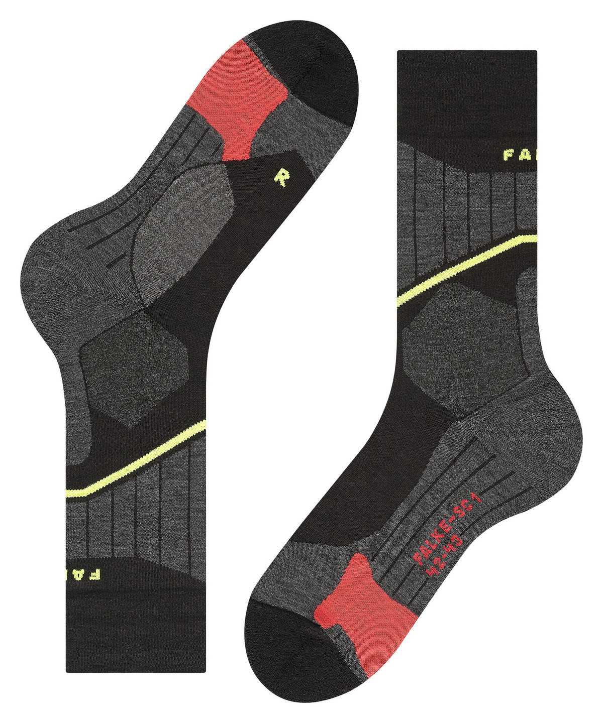 Falke SC1 Skiing Socks Miesten Sukat Mustat | 15367REQS