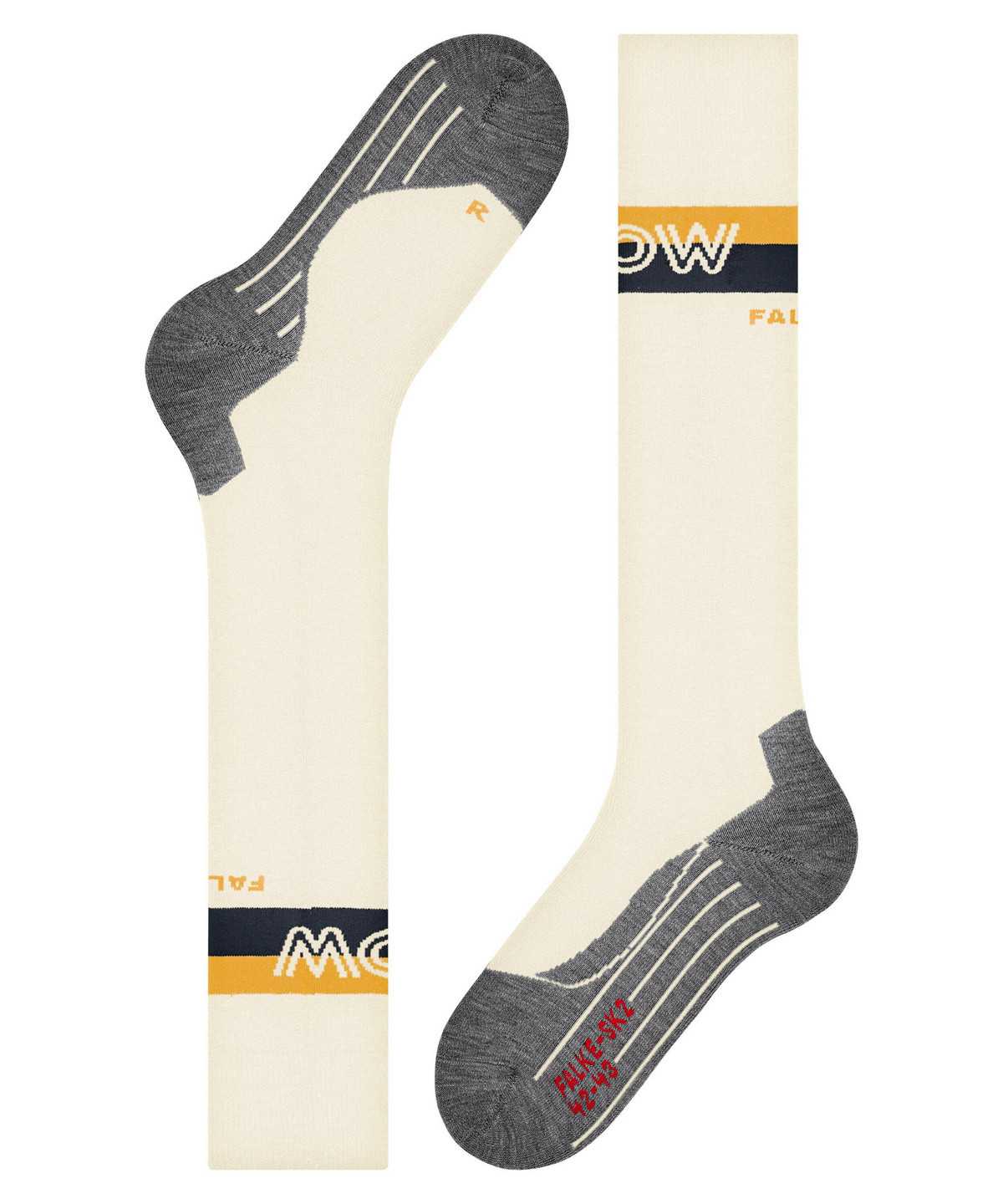 Falke SK2 Intermediate Skiing Knee-high Socks Miesten Sukat Valkoinen | 85130RDKQ