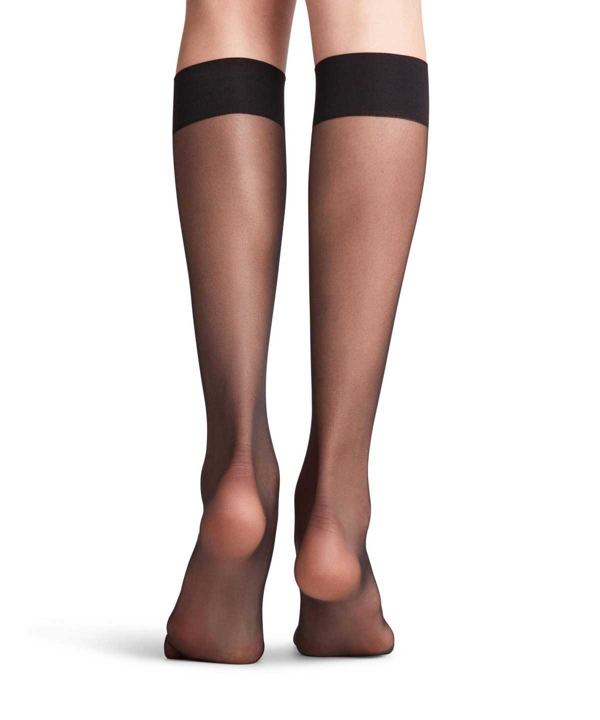 Falke Seidenglatt 15 DEN Knee-high Socks Naisten Sukat Mustat | 79402XYHF