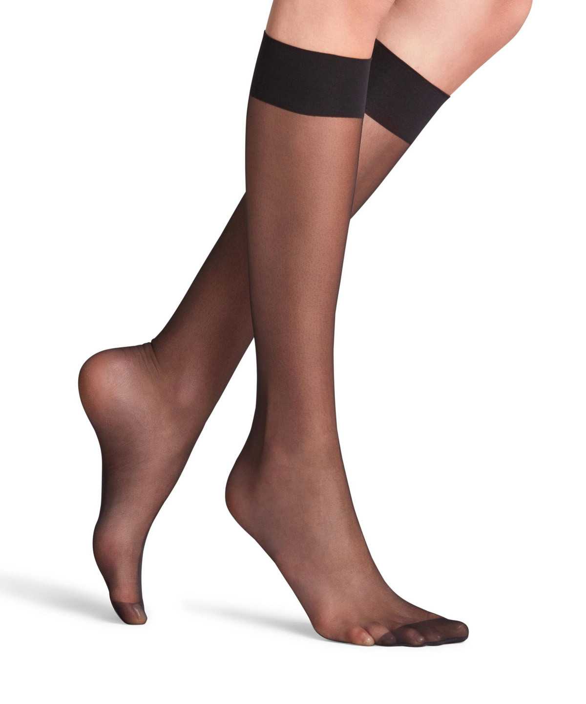 Falke Seidenglatt 15 DEN Knee-high Socks Naisten Sukat Mustat | 79402XYHF