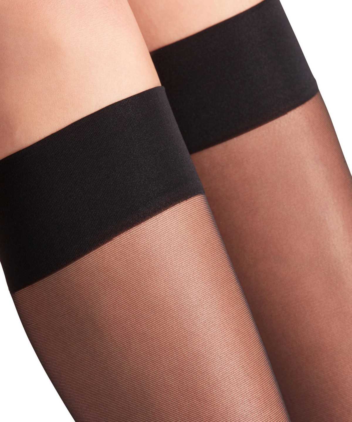 Falke Seidenglatt 15 DEN Knee-high Socks Naisten Sukat Mustat | 79402XYHF