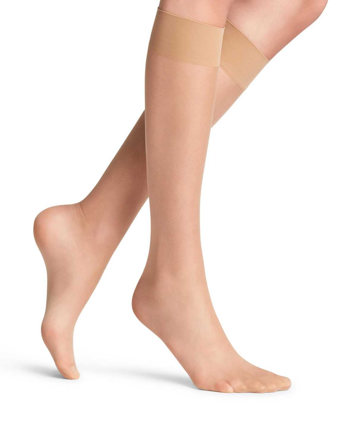 Falke Seidenglatt 15 DEN Knee-high Socks Naisten Sukat Beige | 86195LYVJ