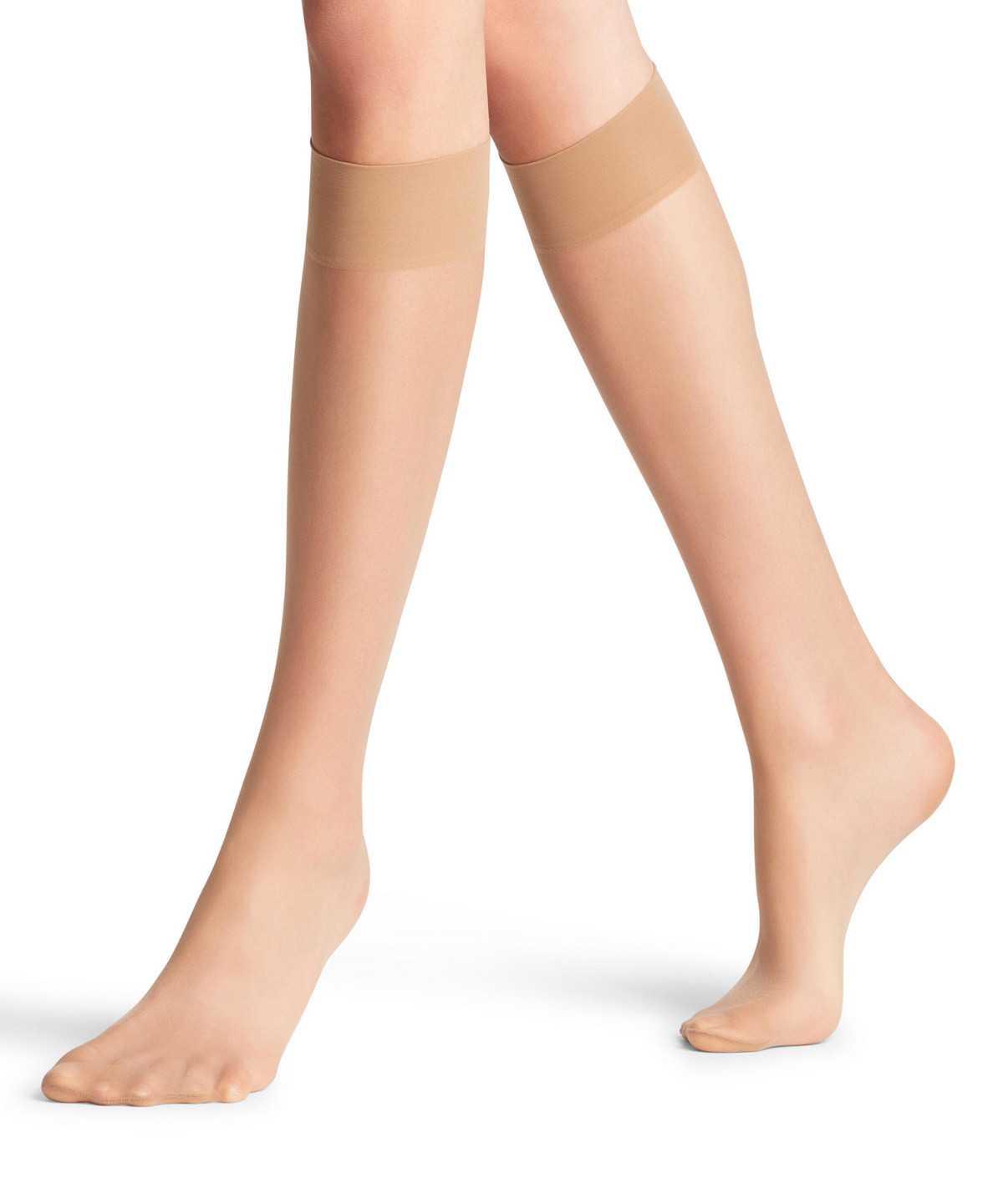 Falke Seidenglatt 15 DEN Knee-high Socks Naisten Sukat Beige | 86195LYVJ