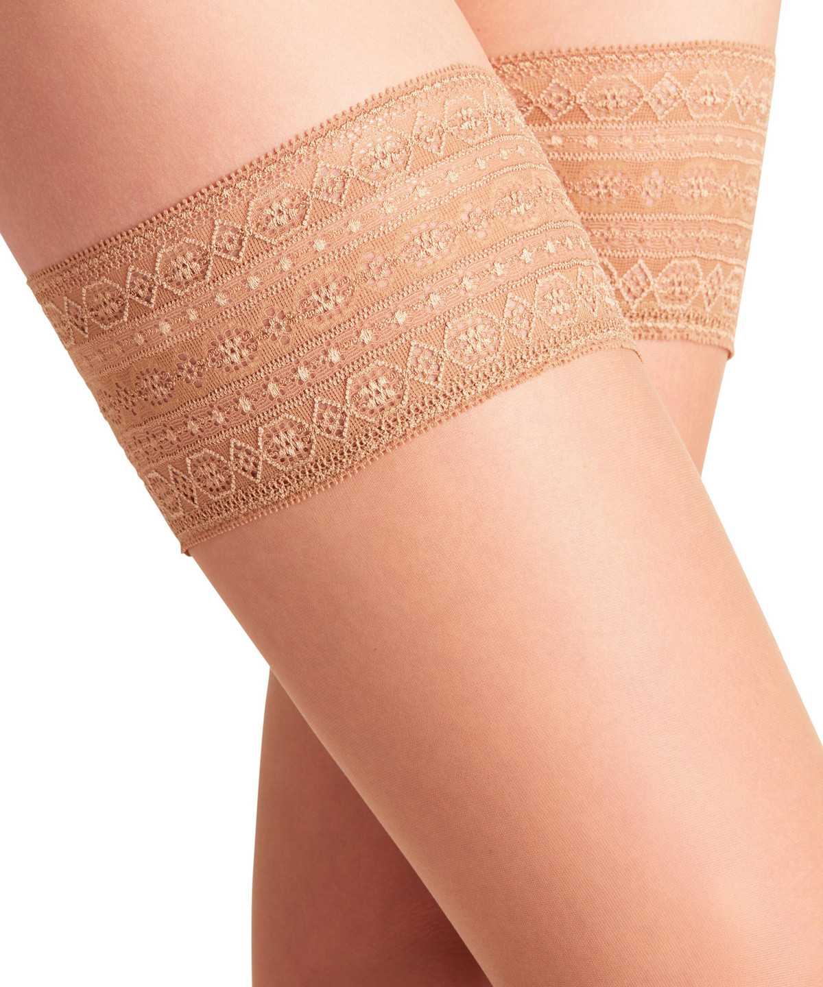 Falke Seidenglatt 15 DEN Stay-ups Naisten Thigh Highs Beige | 57490LBOK