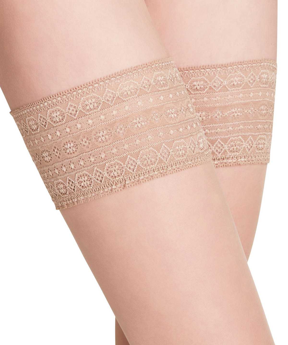 Falke Seidenglatt 15 DEN Stay-ups Naisten Thigh Highs Beige | 86157SHNP