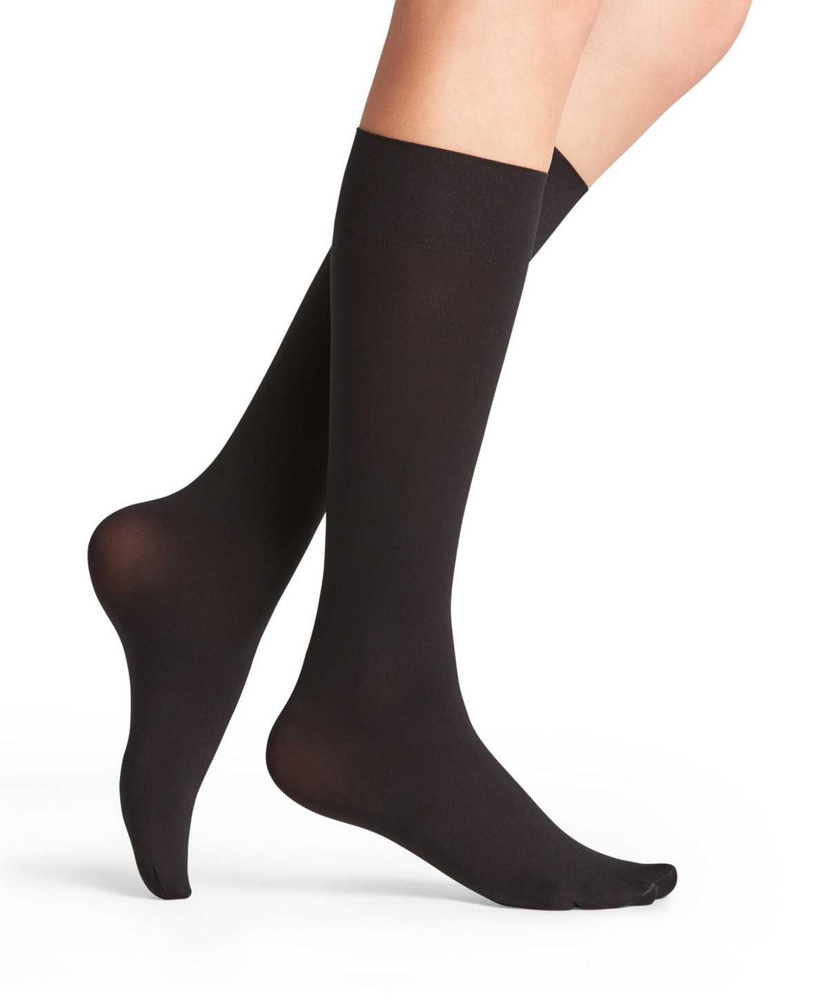 Falke Seidenglatt 40 DEN Knee-high Socks Naisten Sukat Mustat | 46208NQOW