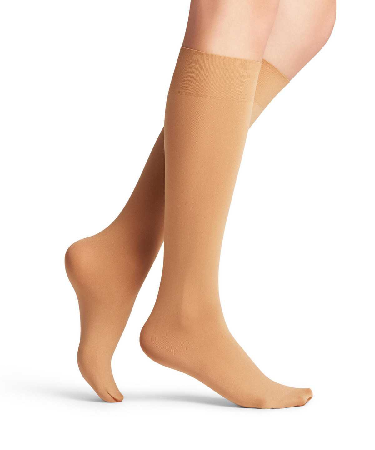 Falke Seidenglatt 40 DEN Knee-high Socks Naisten Sukat Beige | 68041YMQT