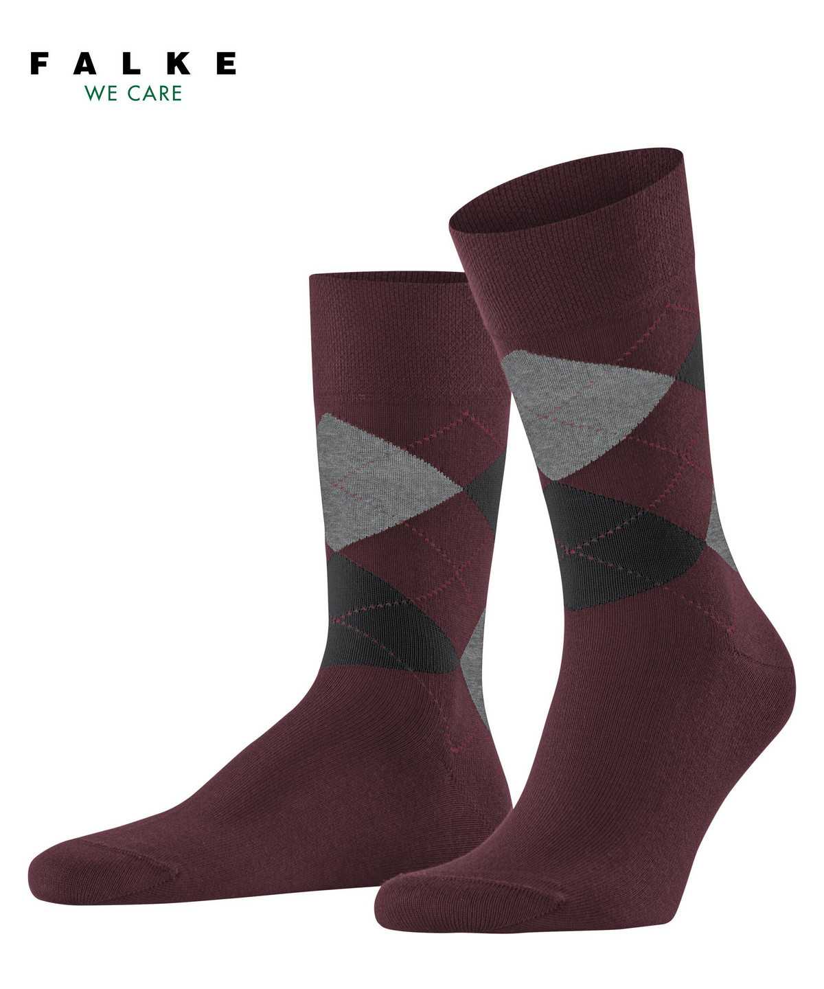 Falke Sensitive Argyle Socks Miesten Sukat Punainen | 20153VUWA