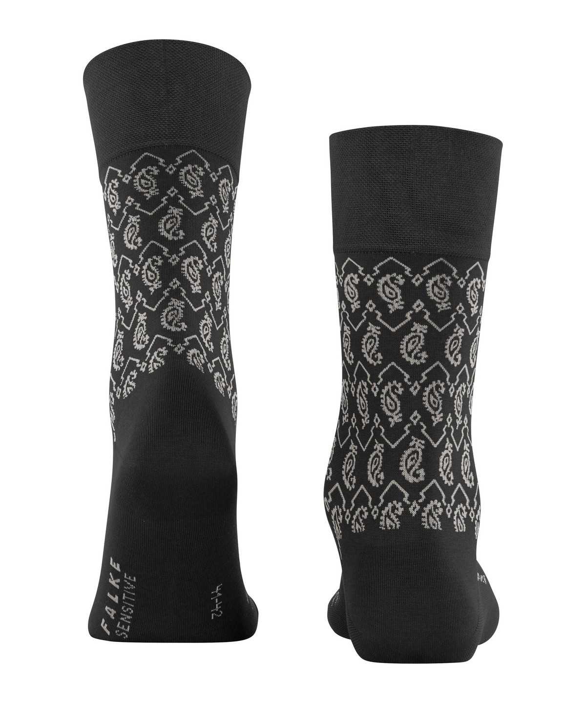 Falke Sensitive Indian Tie Pattern Socks Miesten Sukat Mustat | 14093UTGP