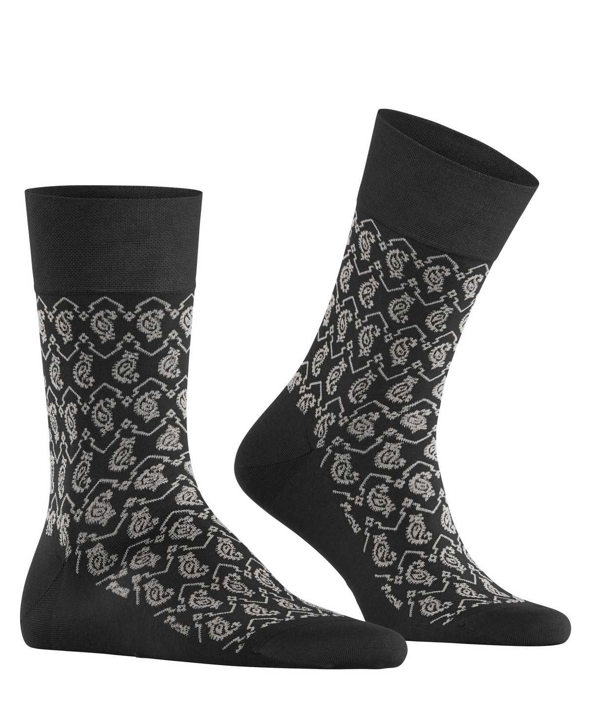 Falke Sensitive Indian Tie Pattern Socks Miesten Sukat Mustat | 14093UTGP