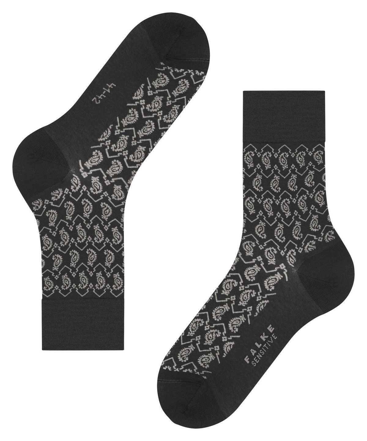 Falke Sensitive Indian Tie Pattern Socks Miesten Sukat Mustat | 14093UTGP