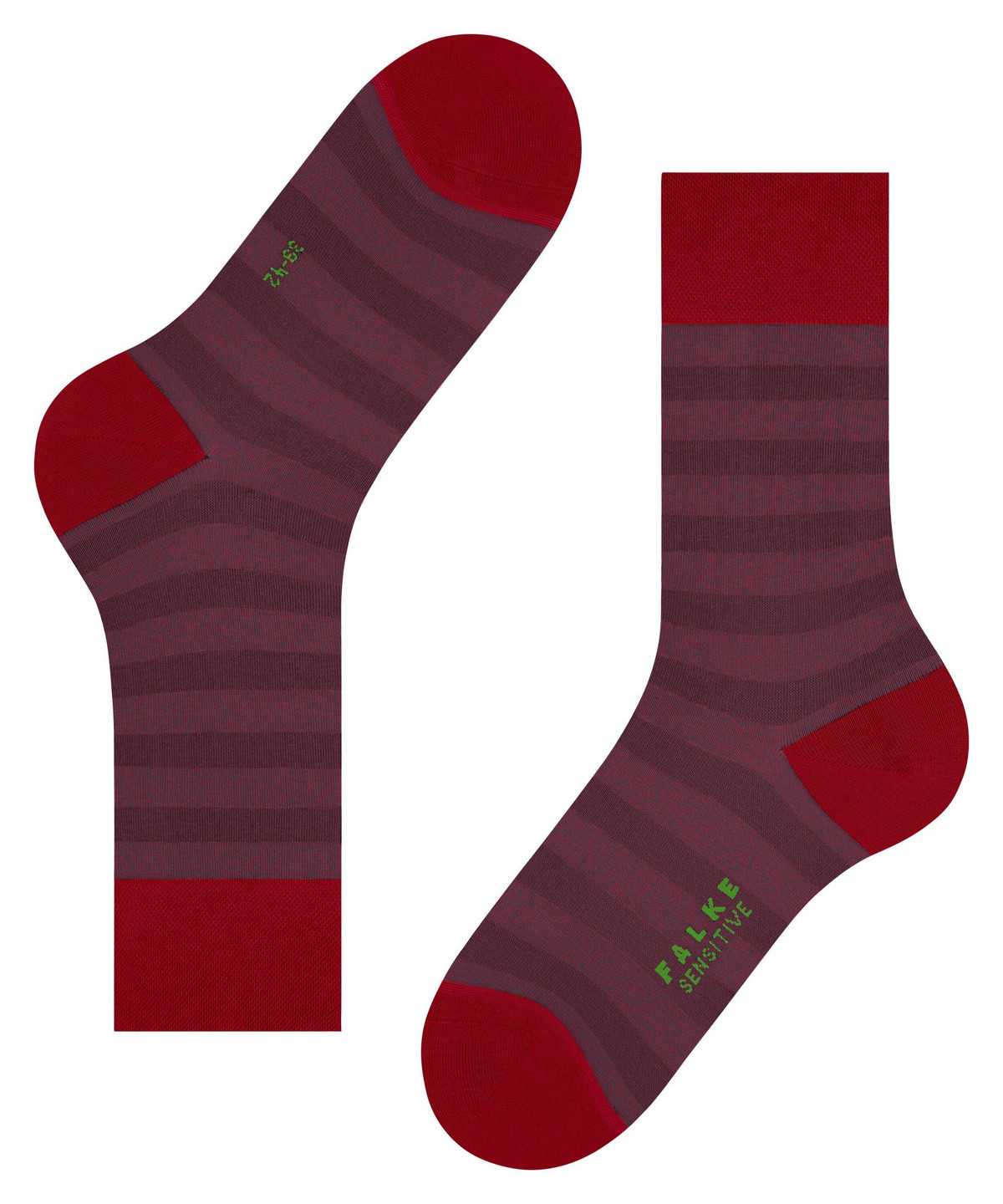 Falke Sensitive Mapped Line Socks Miesten Sukat Punainen | 01395ZMVC