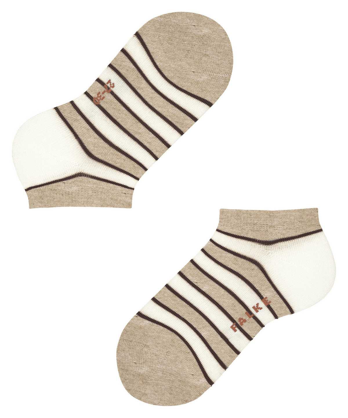 Falke Simple Stripes Sneaker socks Lasten Sukat Beige | 26903CEDH