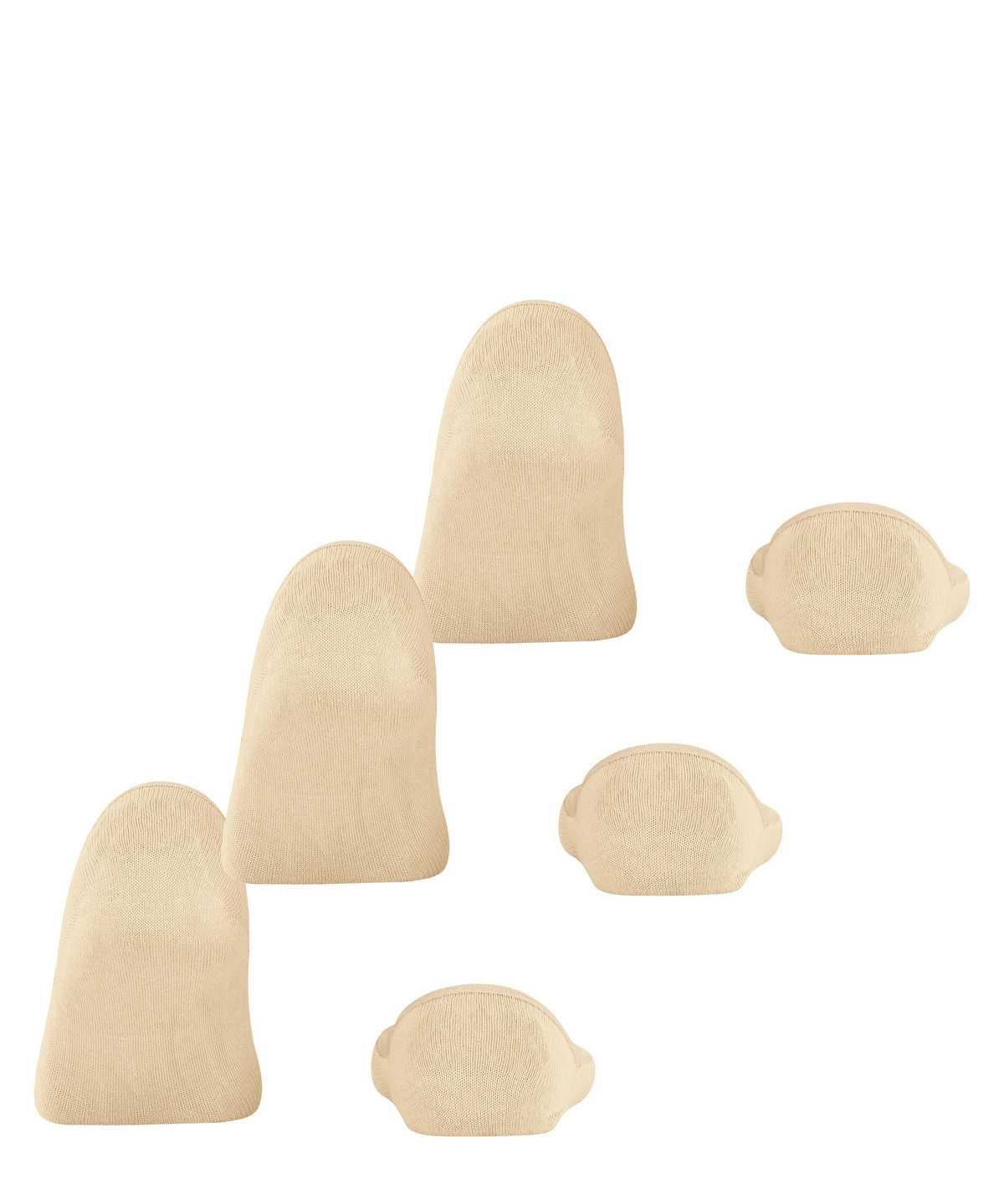 Falke Step 3-Pack Invisibles Naisten No Show Socks Beige | 19863GCWM