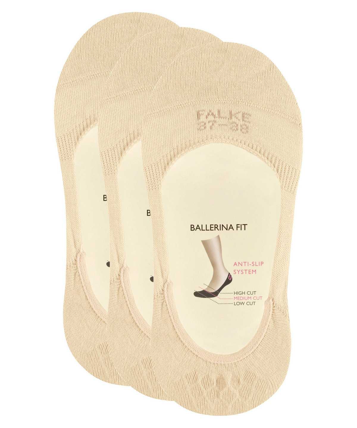 Falke Step 3-Pack Invisibles Naisten No Show Socks Beige | 19863GCWM