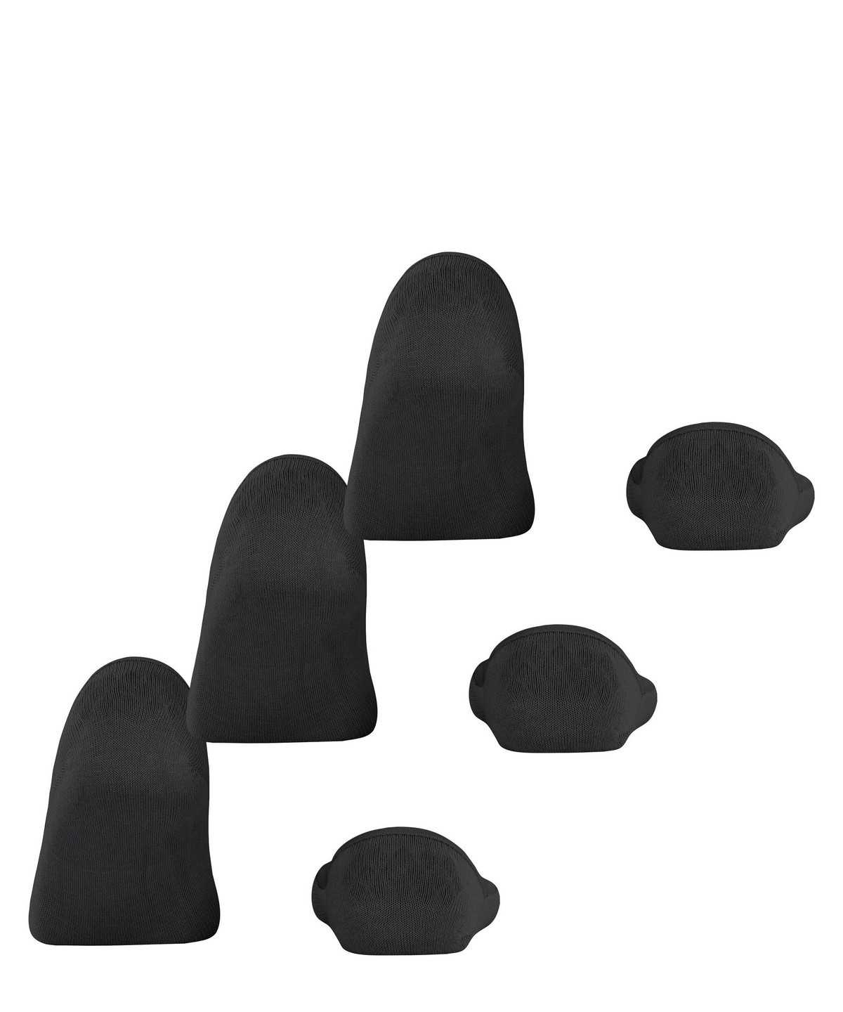 Falke Step 3-Pack Invisibles Naisten No Show Socks Mustat | 35741FRMA