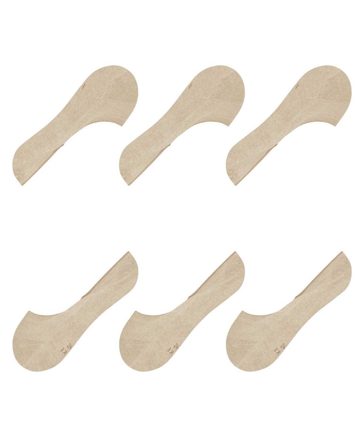 Falke Step Medium Cut 3-Pack Invisibles Miesten No Show Socks Beige | 23017ESYH