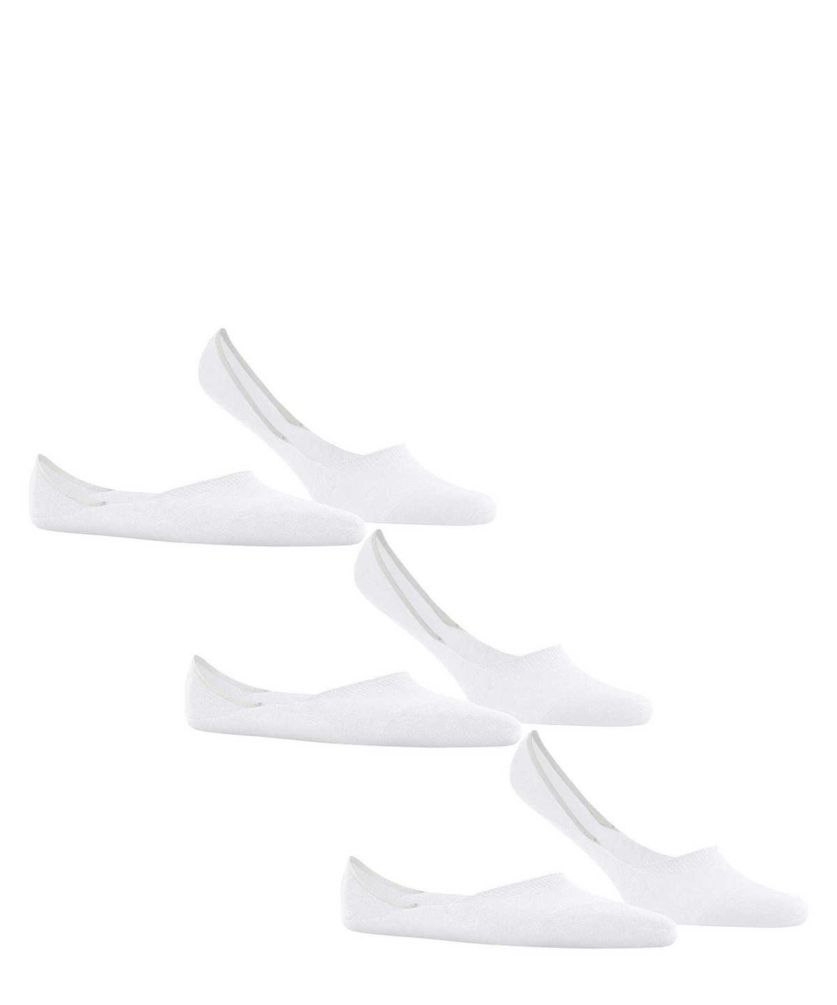 Falke Step Medium Cut 3-Pack Invisibles Miesten No Show Socks Valkoinen | 51783VUHI