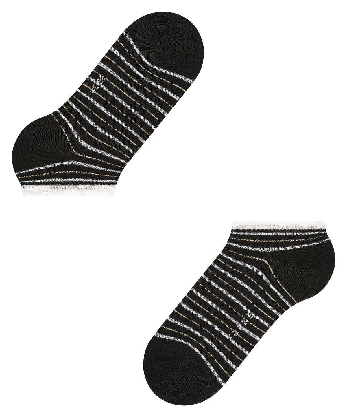 Falke Stripe Shimmer Sneaker Socks Naisten Sukat Mustat | 61239GZYN