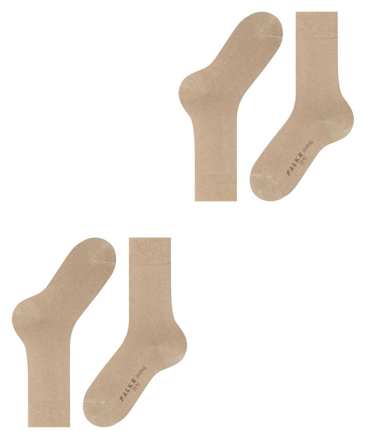 Falke Swing 2-Pack Socks Miesten Sukat Beige | 57286UMQZ