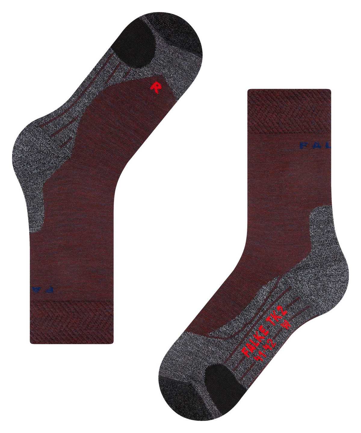 Falke TK2 Explore Melange Trekking Socks Naisten Sports Socks Punainen | 80453YHGF