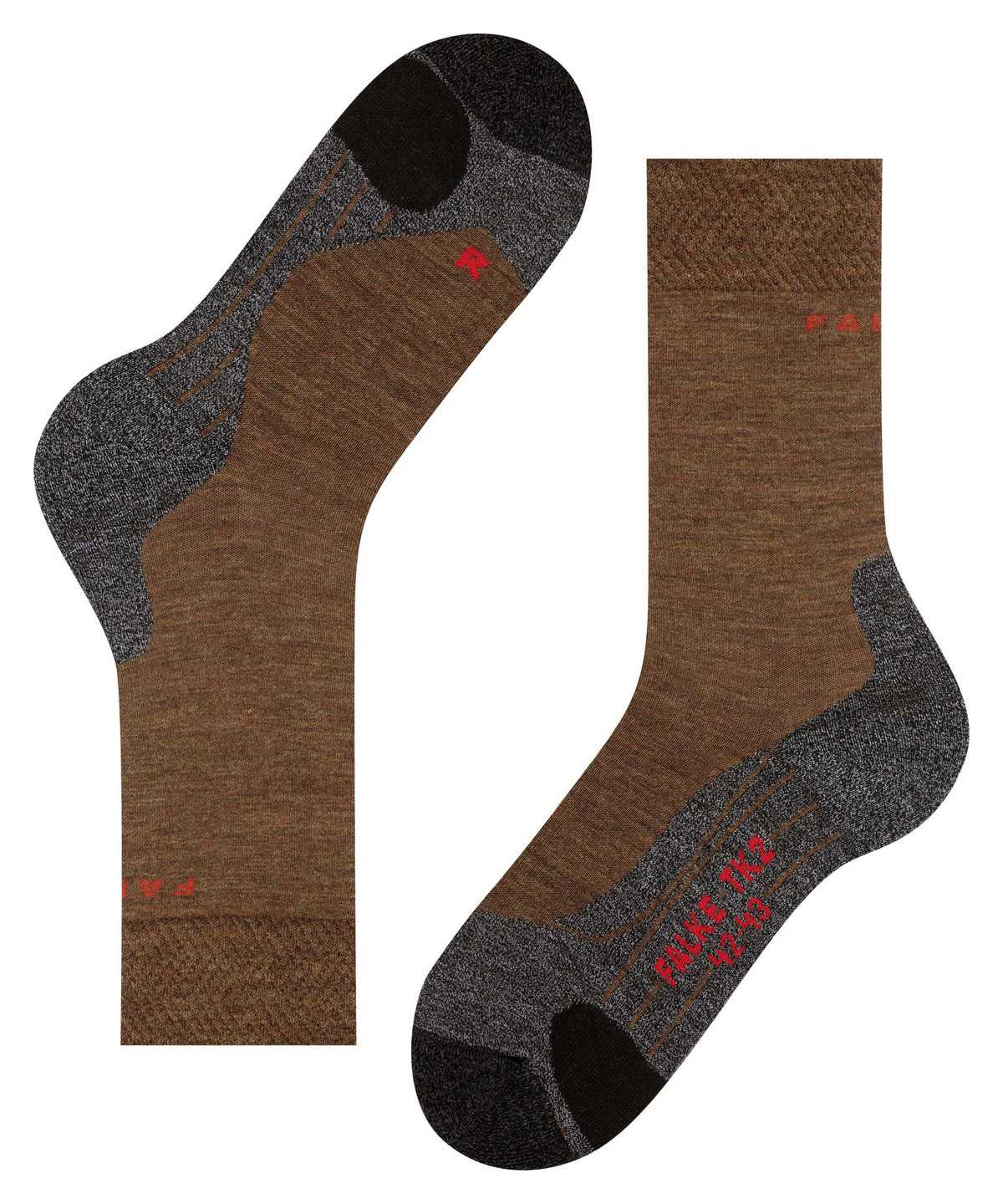 Falke TK2 Explore Melange Trekking Socks Miesten Sukat Ruskea | 62451JLCI