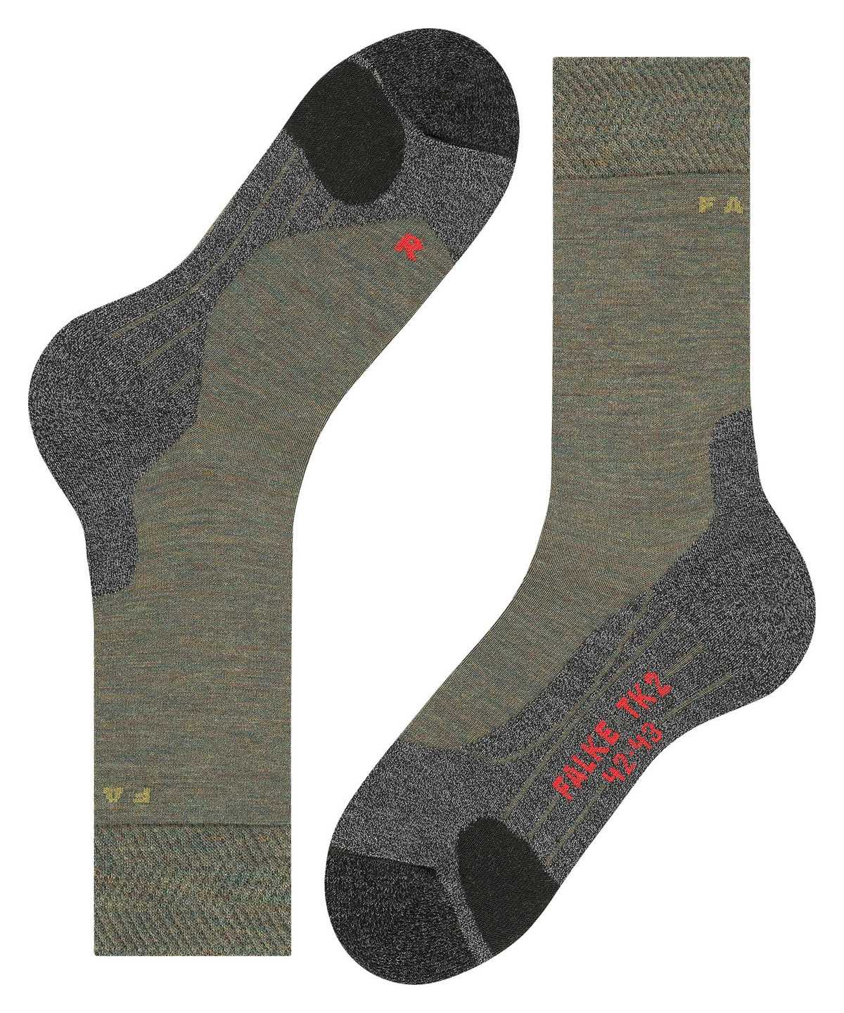 Falke TK2 Explore Melange Trekking Socks Miesten Sukat Vihreä | 17692AHIL