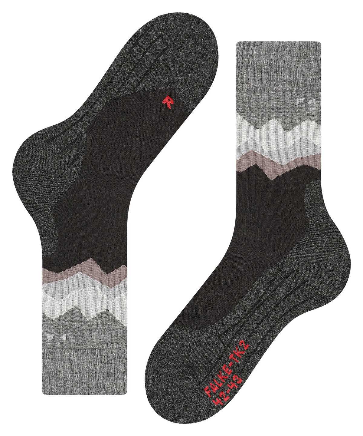 Falke TK2 Explore Trekking Socks Miesten Sukat Mustat | 10398IDWV