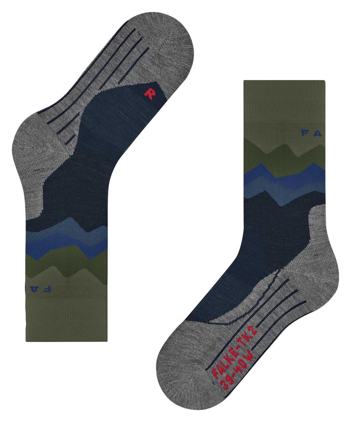 Falke TK2 Explore Trekking Socks Miesten Sukat Sininen | 36507CGLZ