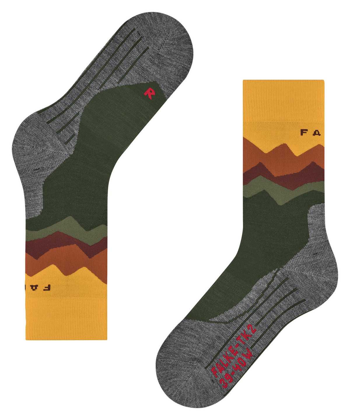 Falke TK2 Explore Trekking Socks Miesten Sukat Vihreä | 52714DYHQ