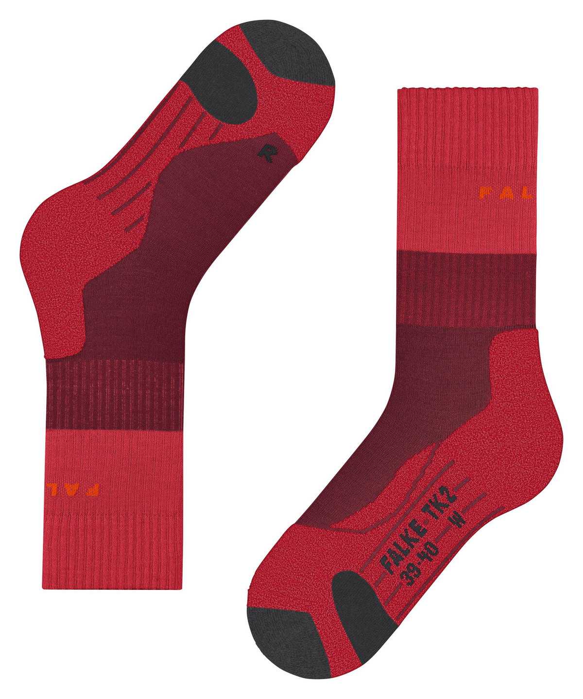 Falke TK2 Explore Trekking Socks Naisten Sports Socks Punainen | 25091SLIK