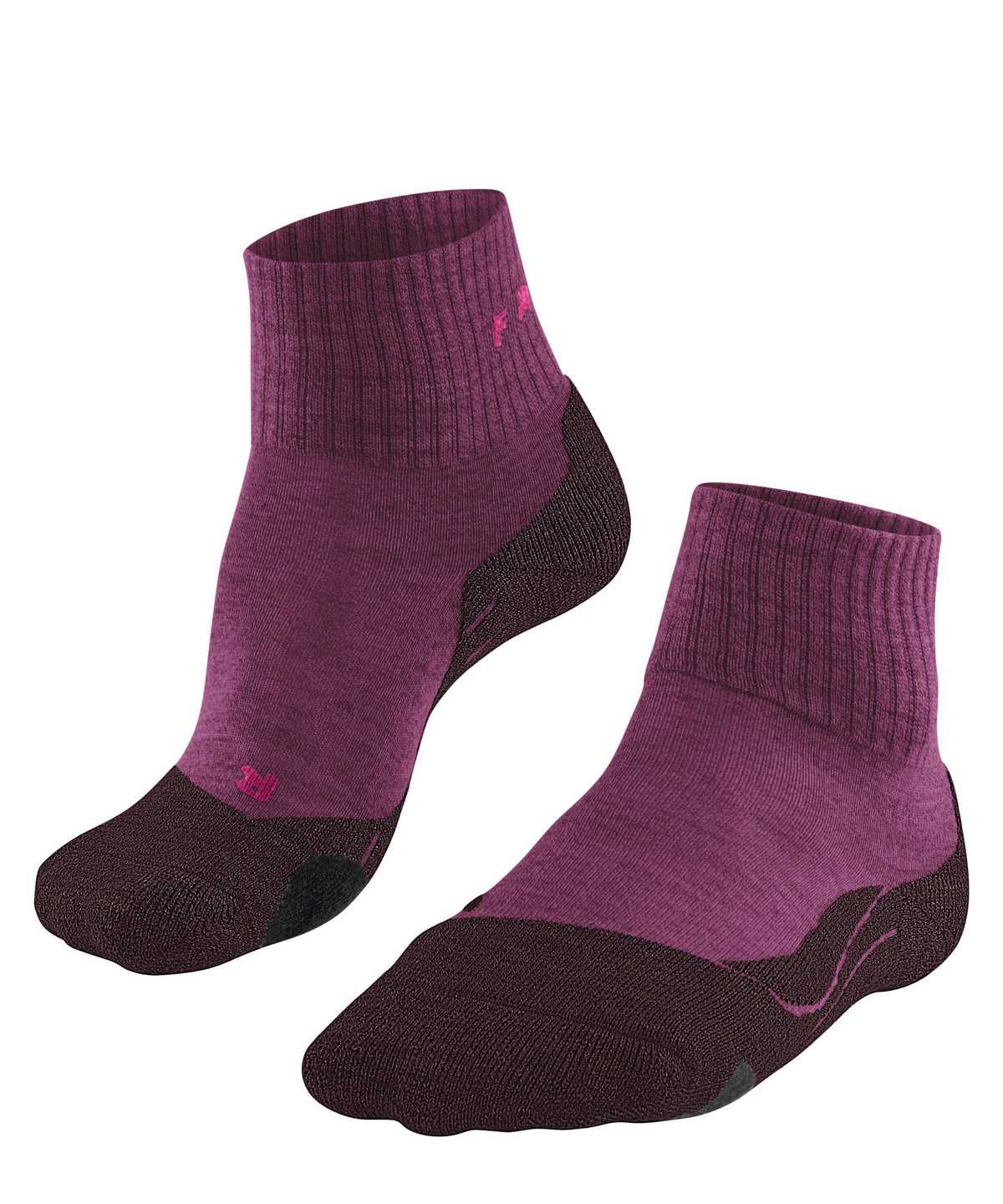 Falke TK2 Explore Wool Short Trekking Short sock Naisten Sports Socks Punainen | 91824EMNK