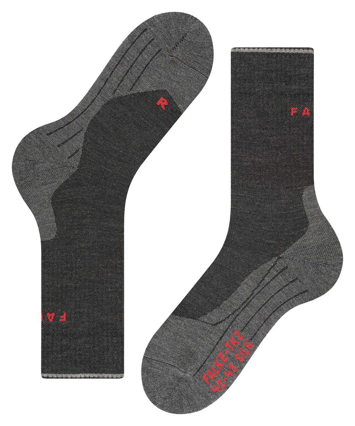 Falke TK2 Explore Wool Silk Trekking Socks Miesten Sukat Harmaat | 63107KRQT