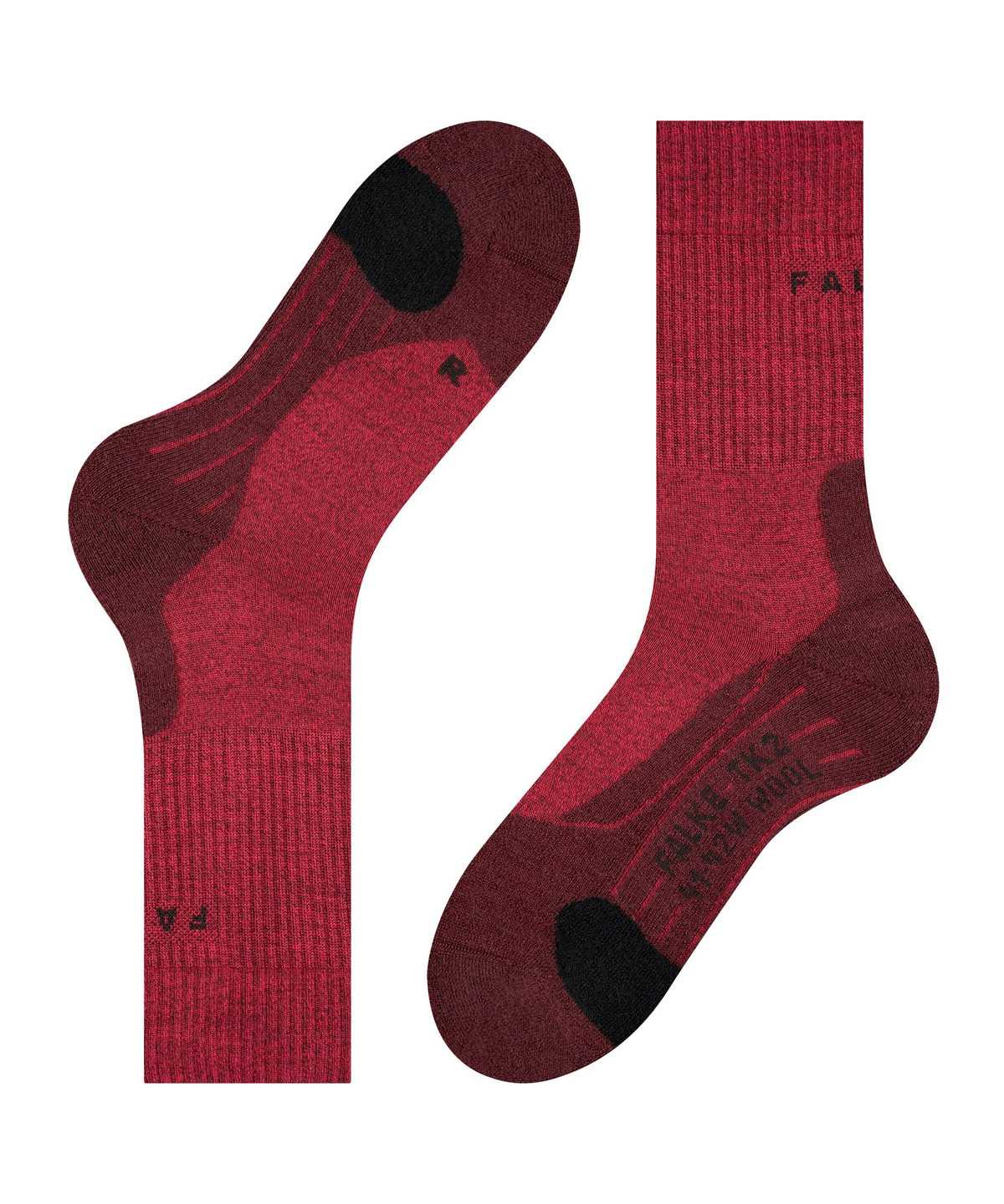 Falke TK2 Explore Wool Trekking Socks Naisten Sports Socks Punainen | 30921KSMG