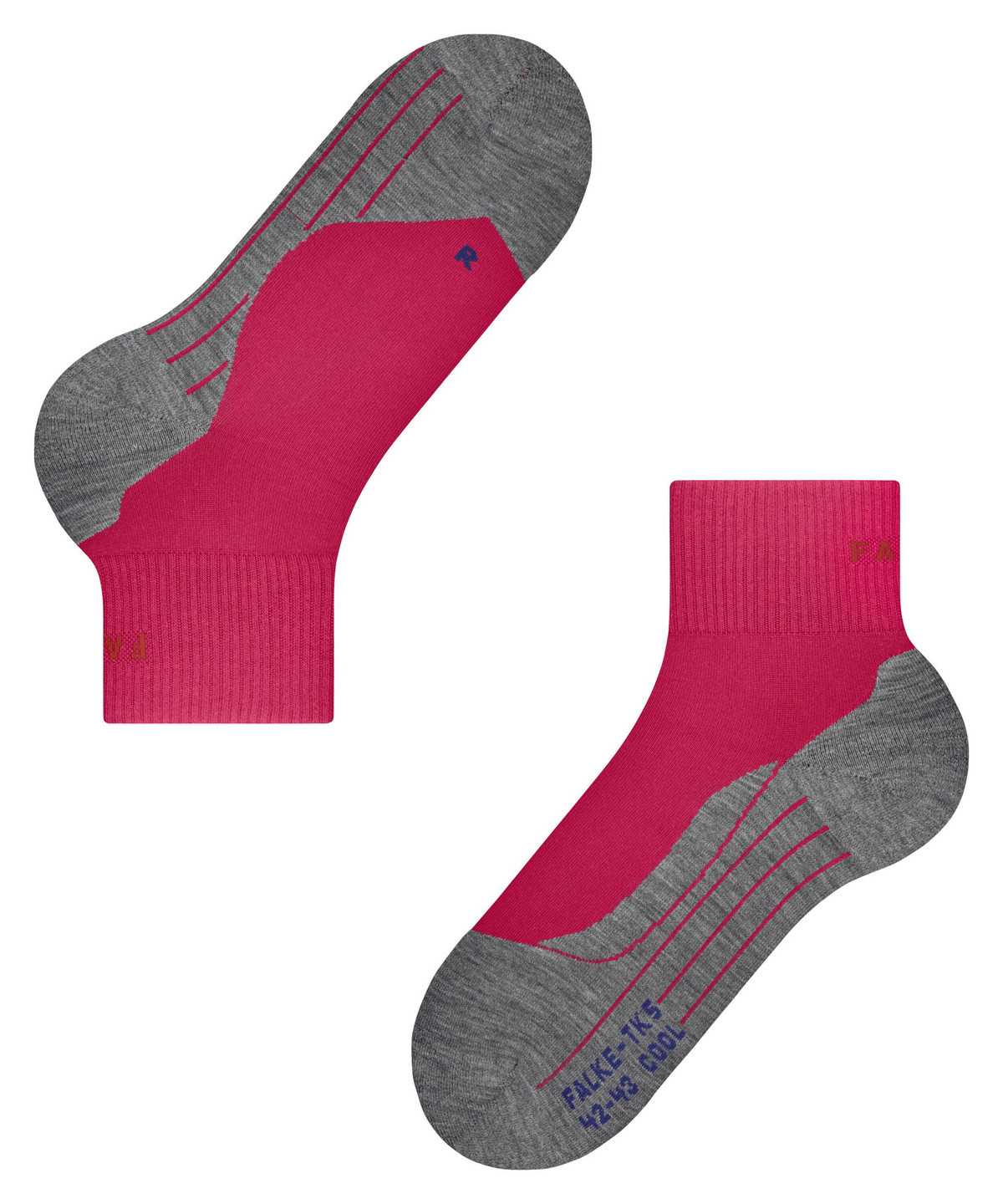 Falke TK5 Wander Cool Short Trekking Short sock Naisten Sports Socks Punainen | 46913VULC