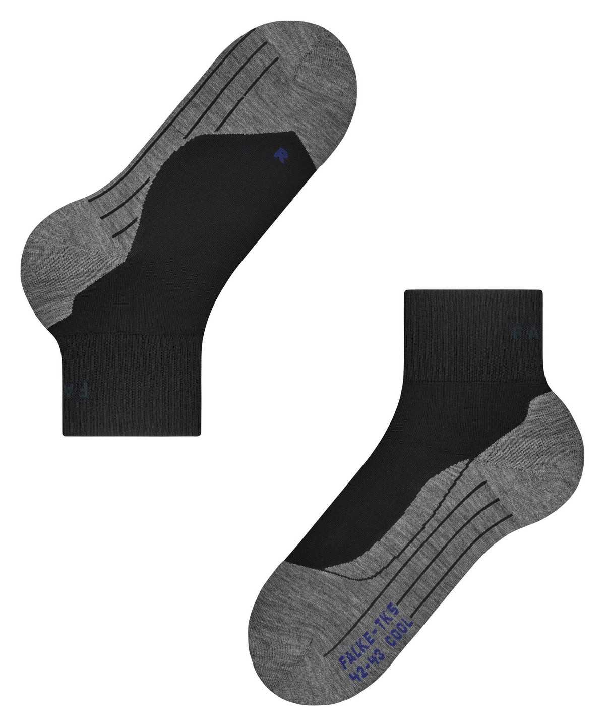 Falke TK5 Wander Cool Short Trekking Short sock Naisten Sports Socks Mustat | 24618QNHU