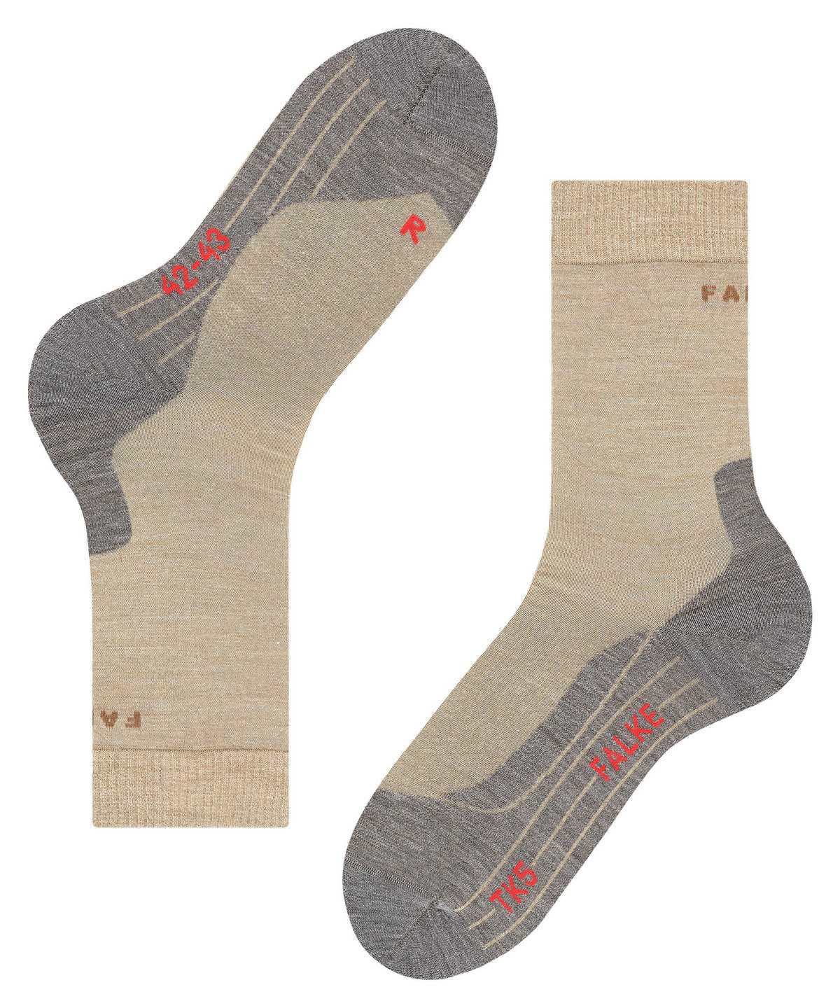 Falke TK5 Wander Trekking Socks Miesten Sukat Beige | 18092PXGQ