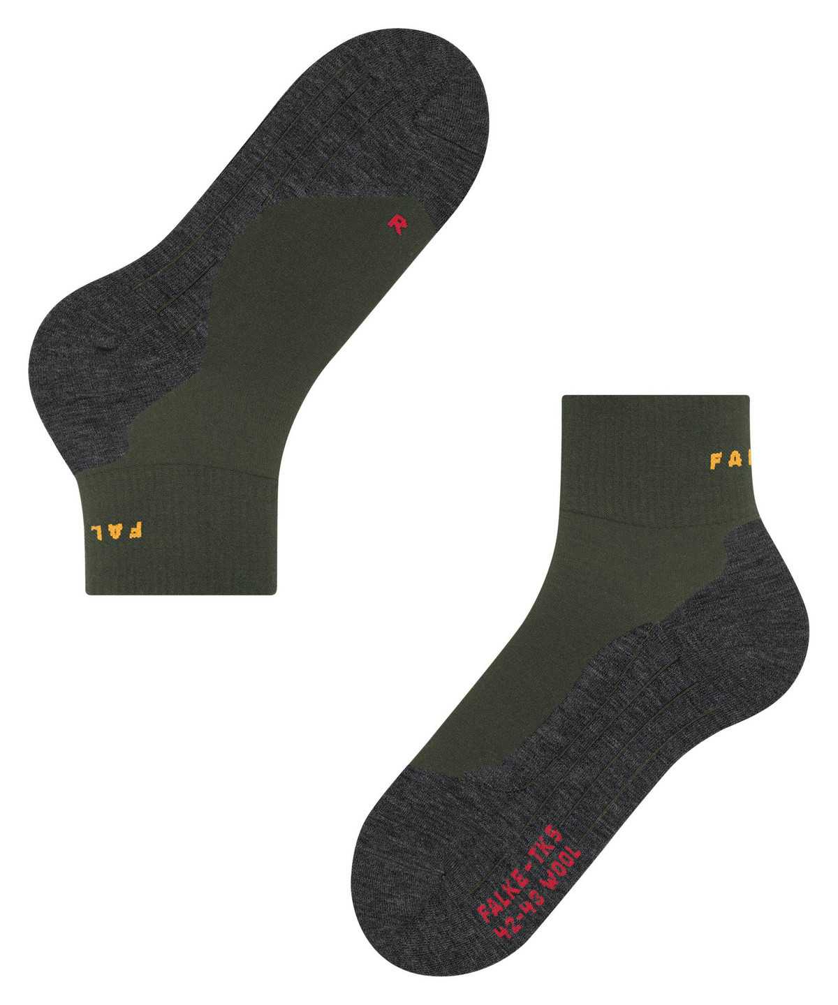 Falke TK5 Wander Wool Short Trekking Short sock Naisten Sports Socks Vihreä | 13045PFCJ