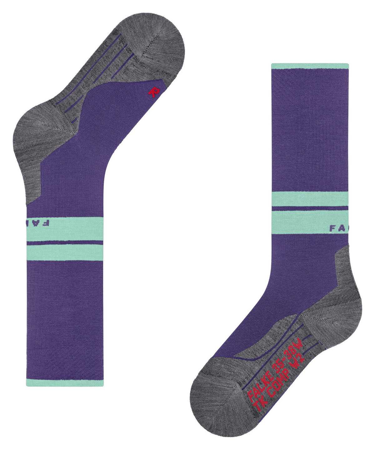 Falke TK Compression Energy Trekking Knee-high Socks Naisten Sports Socks Violetit | 35708LDAQ