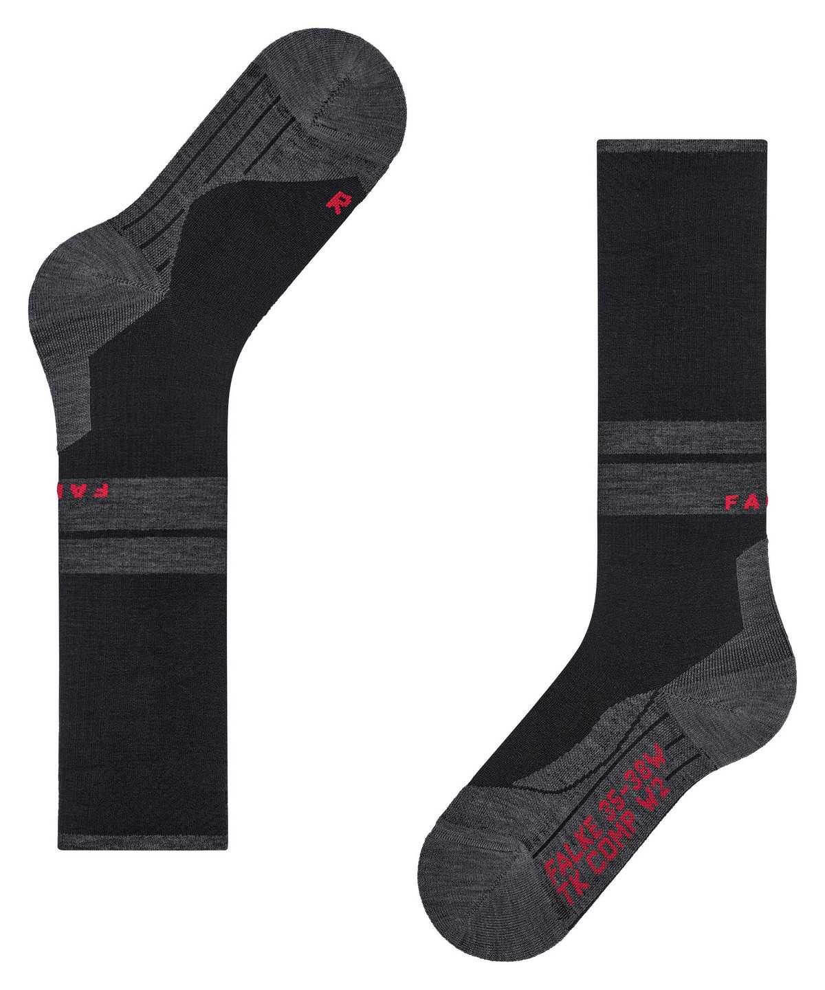 Falke TK Compression Energy Trekking Knee-high Socks Naisten Sports Socks Mustat | 13672FULR